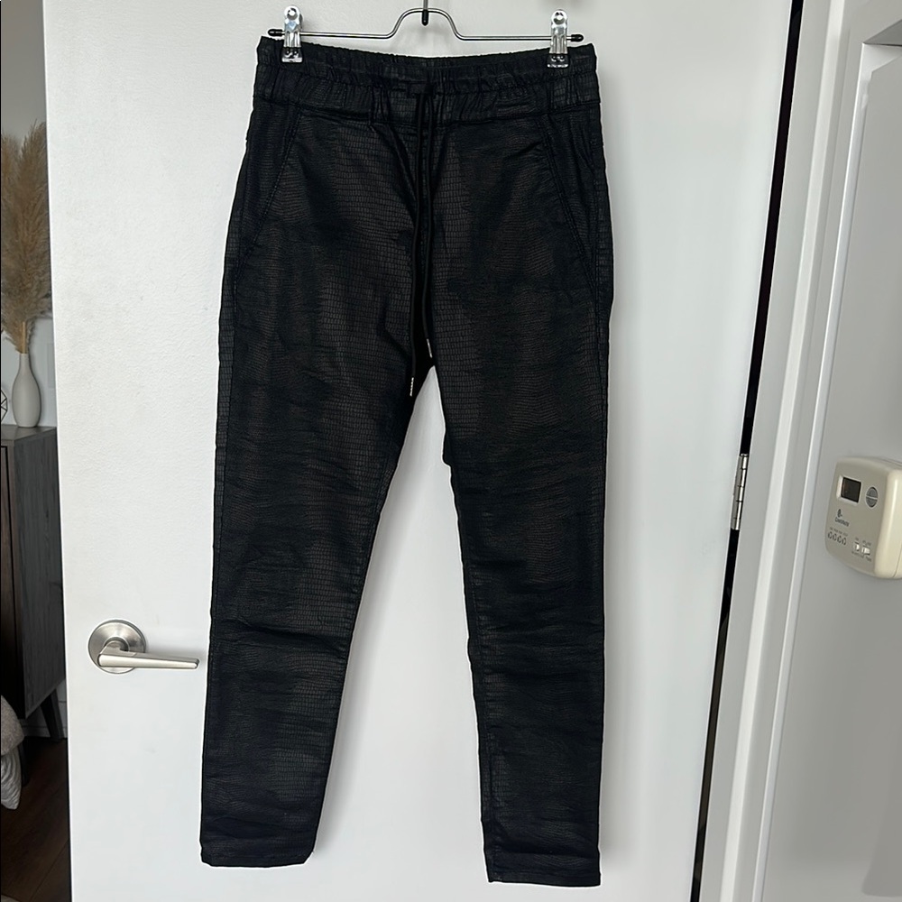 Black Patterned Pants